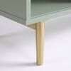 Velin Ridged Coffee Table with Drawer Sage Green
