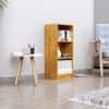 Hexa Engineered Wood Bookshelf Multipurpose Storage Rack in Giant Wood Colour