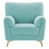 Osbert Velvet 1 Seater Sofa in Tourquise Color