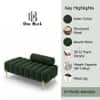 Doe Buck Luxury Boucle Accent Lounge Chair in Green Colour with Gold Metal Legs