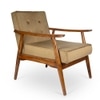 Armari Solid Wood Arm Chair in Golden Color