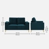 Nency Velvet 2 seater Sofa T Blue