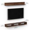 Kunsua Engineering Wood Wall Mount Tv Entertainment Unit In Brown Maple Finish