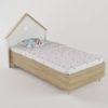 Dream House Engineered Wood Bed in Oak Colour