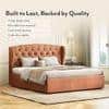 Holmebrook Upholstered Storage Bed In Hydraulic in King Size with Tan Leatherette Colour