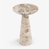 Monk Marble Side Table in Beige Colour