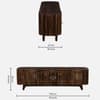 Sheesham Wood TV Unit in Scratch Resistant Provincial Teak Finish for TVs up to 70 Inches