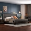 Taarkashi Upholstered Bed Bed Size king american walnut ,Omega  D1 1933, Colour- W000352