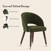 Celia Accent Dining Chair in Deep Olive Velvet Colour