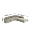 Zenliving Wood Left Aligned 3-Seater With Upholstery Non Storage Sofa In White Colour