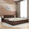 Nikki Queen Size Bed In Walnut Finish