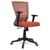 Ebeaony Mid Back Ergonomic Chair in Orange Colour