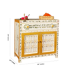 D'Dass Big White Sheesham and Mdf Wooden Temple For Pooja With Cabinet