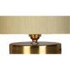 Louie off-white cotton table lamp with Gold wood base