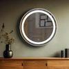 Aluminium LED Circle Decorative wall mirror by elegant arts and frames (Mirror size 800 mm)