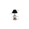 Saylor Black cotton Table lamp with Wood & Iron Base