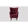 Ludwi Accent chair Velvet in Maroon Color