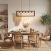 Abacus Brown Solid Wood Cluster Hanging Light