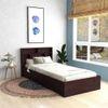 Takeo Engineered Wood Single Bed In Walnut Finish