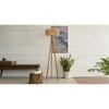 Juniper Natural & White Floor Lamp With Natural Iron Base
