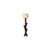 Woods Wooden Floor Lamp with Brown Base and Jute Fabric Lampshade