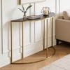 Half Round Metal Console Table in Gold Colour