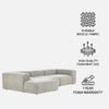 Elegantedge Wood Right Aligned 3-Seater With Upholstery Non Storage Sofa In White Colour