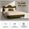 Solara Wave Luxe King Size Bed in velvet With Oak wood Frame & Hydraulic Storage