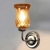 Devansh Steel Electric Wall Light in Steel Colour with Lavender Shade Count of 1 Light