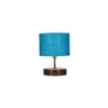 Willie Turquoise Jute lamp with brown wood base