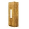 Hexa Red Wooden 2 Door Wardrobe with 4 Shelves in Giant Wood Colour