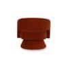 Aracell Swivel Solid Wood Round Chair in Orange Colour