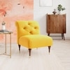 Tybalt Accent chair Velvet in Yellow Color