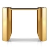 Belle Black Mirror and Metal Console Table in Gold finish