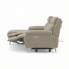 Emila Fabric Left Aligned Three Seater Sectional Recliner in Fossil Weave Colour
