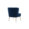 Ruba Solid Wood Accent Chair in Navy Blue Colour