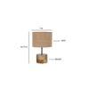 Emmery Beige Natural Fiber Shade Table Lamp with Natural Wooden Base