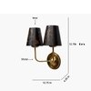 Devansh Metal Electric Wall Light in Gold Colour with Black Shade Count of 2 Lights