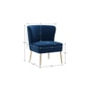 Ruba Solid Wood Accent Chair in Navy Blue Colour