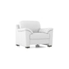 Farina 1 Seater Premium Italian Leather Sofa In Polaris