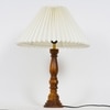 Hatton hand crafted Solid wood honey finish table lamp With White Cotton Shade