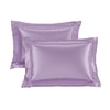 Stoa Paris Satin Pillow Covers,  Premium Plain Pillow Cover Set of 2, 68L x 45W cms - Lilac