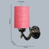 Devansh Metal Electric Wall Light in Antique Gold Colour with Pink Shade Count of 1 Light