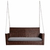 Carry Bird Wicker Patio Furniture Outdoor Balcony Swings In Brown And Grey Colour