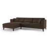 Lewis Sectional Sofa (Colour : Mocha, Cushion : Hard, Seater : Left Aligned 3 Seater + Left Aligned Chaise)