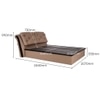 Cambert Premium Leatherette Queen  Size Bed With Hydraulic Storage (Mushroom Brown Colour)