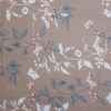 Taupe Floral Cotton 400 Tc flat  Double Queen Size Bedsheet With 2 Pillow Covers