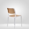 Kepler Brooks Zen Cafeteria Dining Chair in White Colour