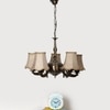 Devansh Black Wall Mounted Lamp With Off-White Cotton Shade