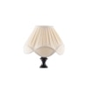 Edithe Off White Fabric Shade Table Lamp with Black Iron Base